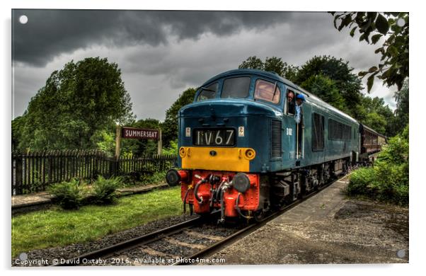 D182 at Summerseat on the East Lancs Railway Acrylic by David Oxtaby  ARPS