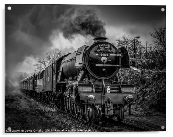 60103 Flying Scotsman heading to Irwell Vale Acrylic by David Oxtaby  ARPS