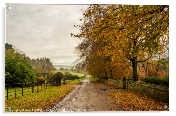 Egton on a misty morning Acrylic by David Oxtaby  ARPS