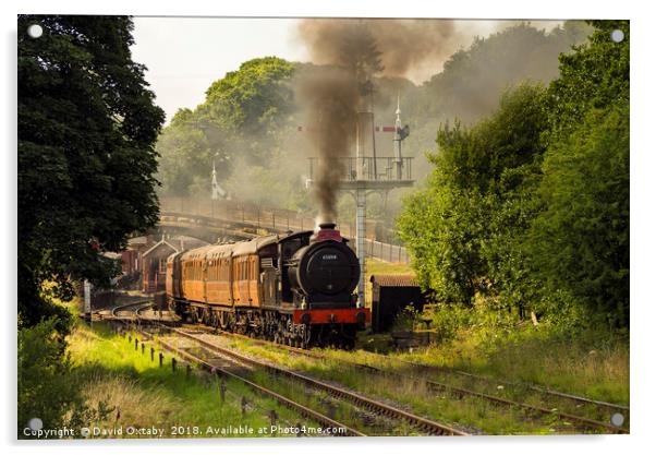 65894 leaving Goathland on the NYMR Acrylic by David Oxtaby  ARPS