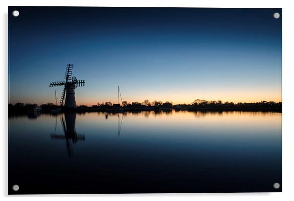  Thurne Windmill at first light Acrylic by Darren Carter