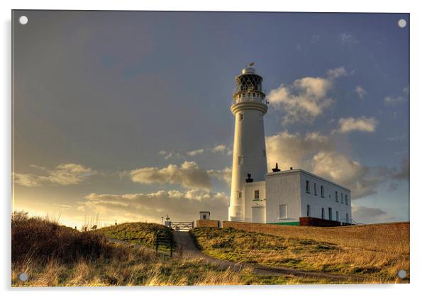 Flamborough Lighthouse  Acrylic by IAN SUFFIELD