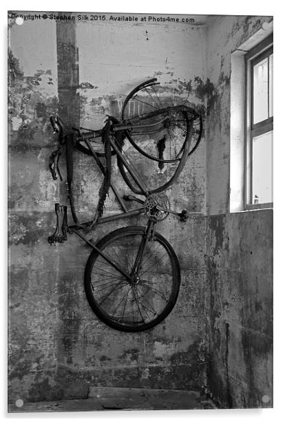  Old Bike Remains Acrylic by Stephen Silk