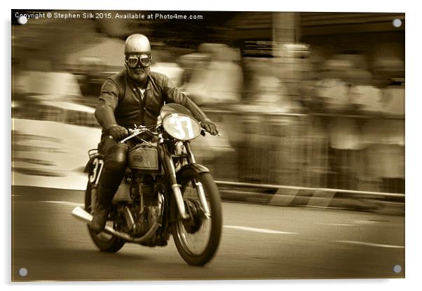  Motor Bike Rally at Brackley Acrylic by Stephen Silk