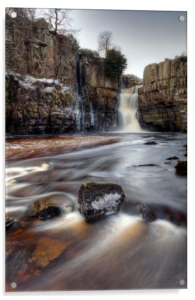 High Force Waterfall, Teesdale. Acrylic by Jonathan Smith