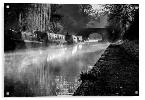 Grand Union Canal Hatton Warwickshire Acrylic by Jonathan Smith