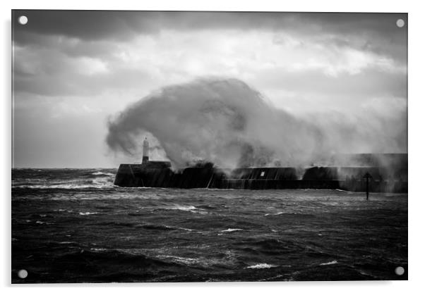 Storm at Porthcawl Bridgend Wales Acrylic by Jonathan Smith