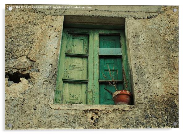  Old Rural Italian Window Shutter Acrylic by Kerry Goddard