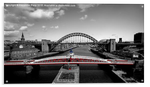  Tyne Bridges Acrylic by Alexander Perry