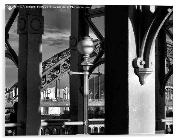  Tyne Bridges Acrylic by Alexander Perry
