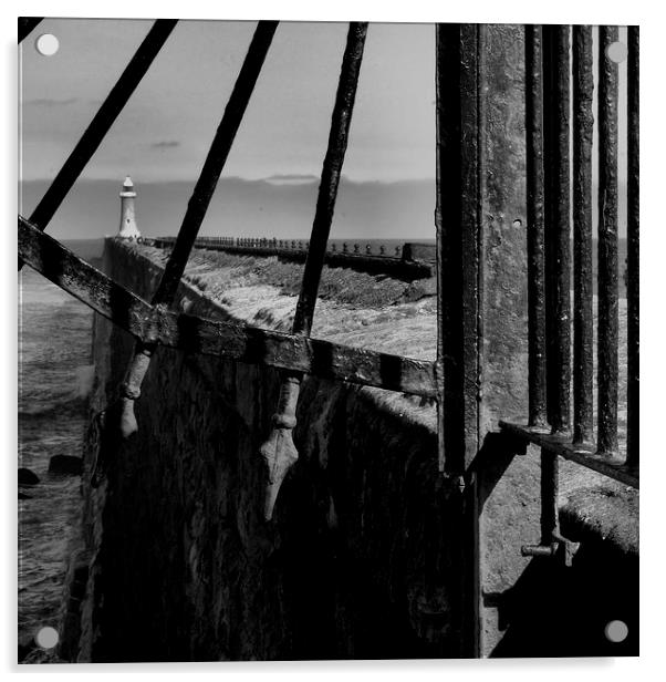  Tynemouth Pier Acrylic by Alexander Perry