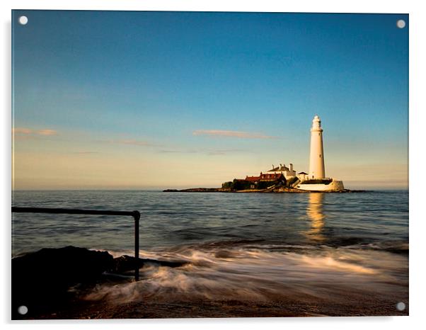  St Marys Lighthouse Acrylic by Alexander Perry