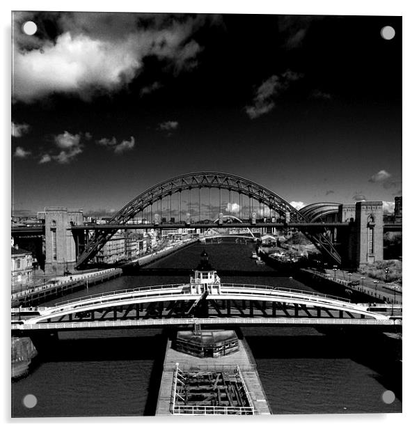  Tyne Bridges Acrylic by Alexander Perry