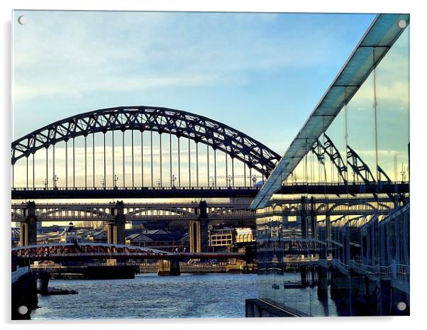  Tyne Bridge Reflection Acrylic by Alexander Perry