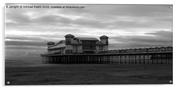 The pier Weston-Super-Mare Acrylic by michael freeth
