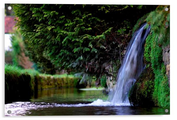  Village Waterfall Acrylic by Squawk Photography