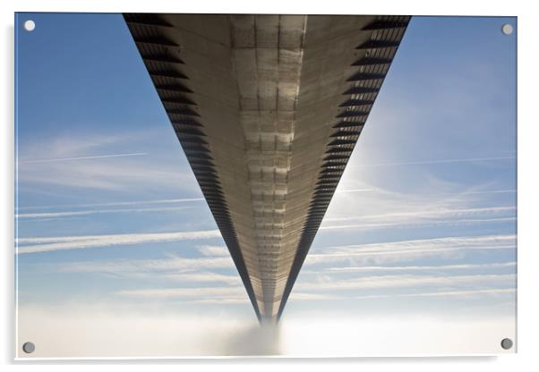Humber Bridge into the mist Acrylic by Des O'Connor