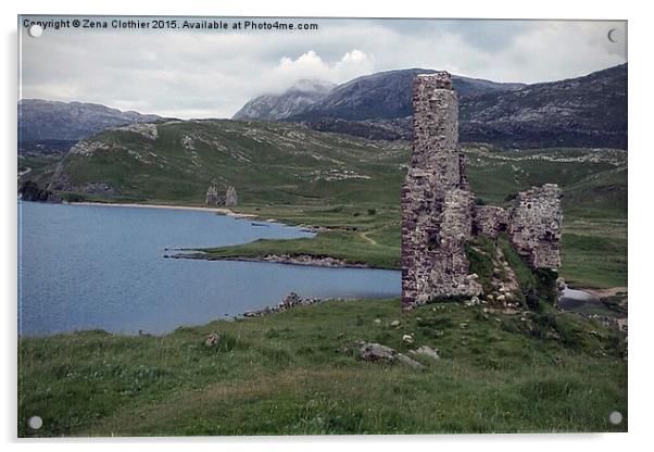  Ardvreck Castle Acrylic by Zena Clothier