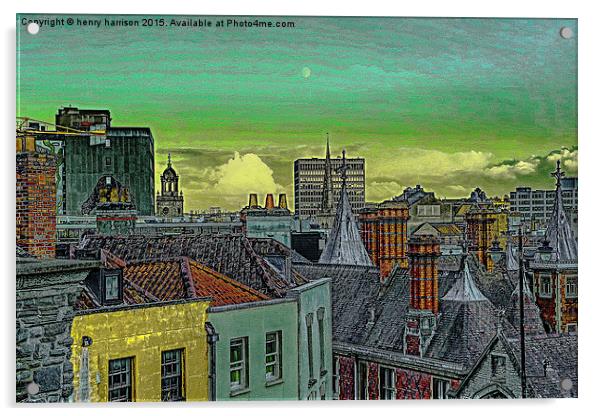 Goodnight Bristol  Acrylic by henry harrison
