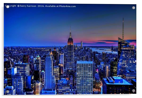 New York New York Acrylic by henry harrison