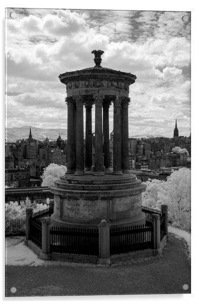 Calton Hill, Edinburgh, infrared Acrylic by Sonia Packer
