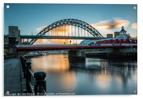Tyne Sunrise Acrylic by Colin Morgan