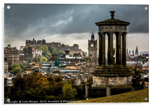 Edinburgh Castle from Calton Hill Acrylic by Colin Morgan