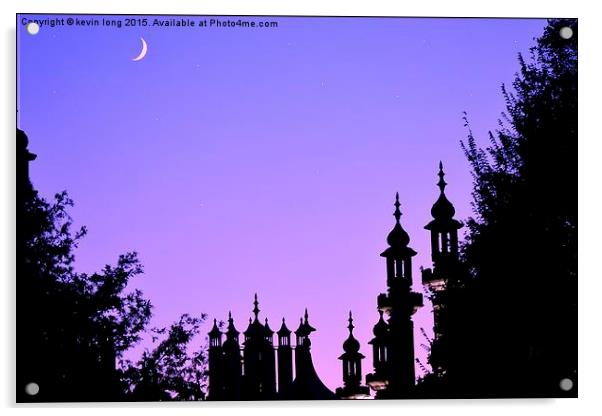  night time over Brighton pavilion  Acrylic by kevin long