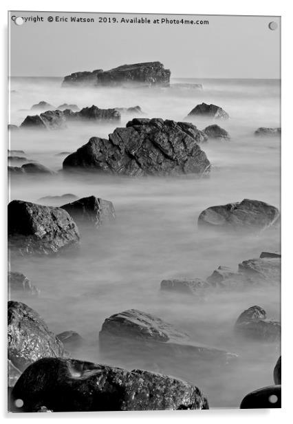 North Sea Rocks Acrylic by Eric Watson