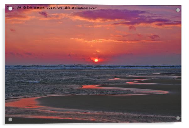 North Sea Sunrise Acrylic by Eric Watson