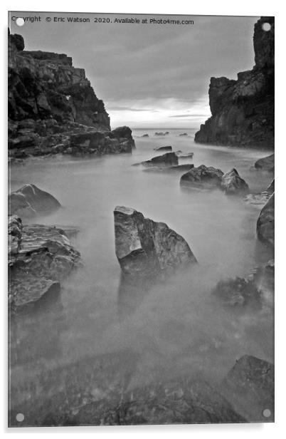 Misty Rocks Acrylic by Eric Watson