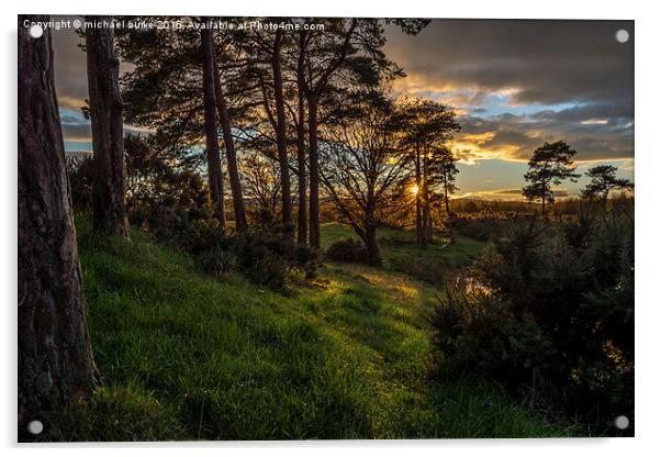  Scottish Sunset Acrylic by michael burke