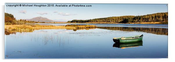  Loch Peallach reflecions Acrylic by Michael Houghton