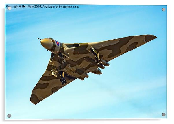 Vulcan XH558 Landing Gear Down Acrylic by Neil Vary