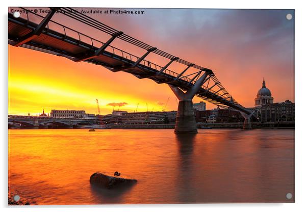  Millennium Bridge Acrylic by Tedz Duran