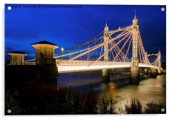  Albert Bridge  Acrylic by Tedz Duran