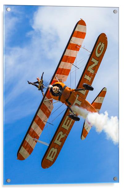 Breitling Wingwalkers Over Cosford Acrylic by Barrie May