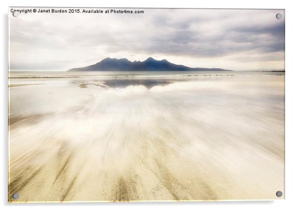 Rhum from Laig Bay Acrylic by Janet Burdon