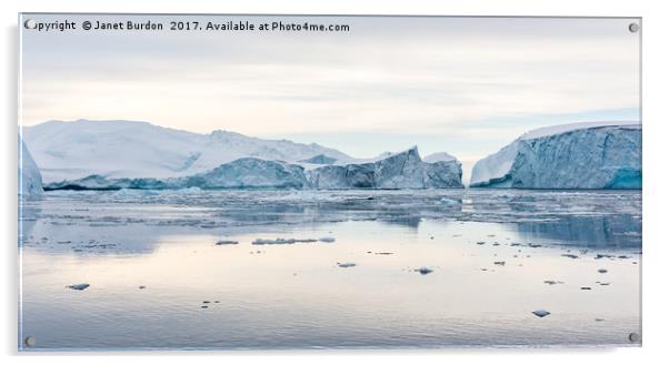 Kangia Icefjord Acrylic by Janet Burdon