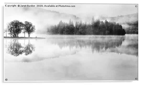  Misty Morning, Loch Ard     Acrylic by Janet Burdon