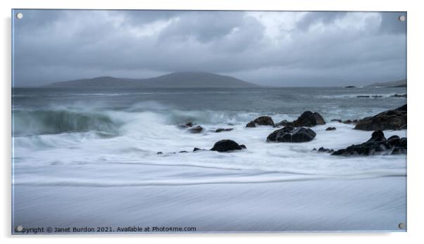 Bagh Steinigidh, Isle of Harris Acrylic by Janet Burdon