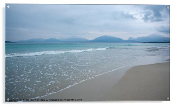 Traigh Rosamol on the Isle of Harris Acrylic by Janet Burdon