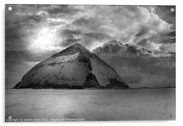 Pyramid Storms - Dashur Acrylic by Gordon Stein