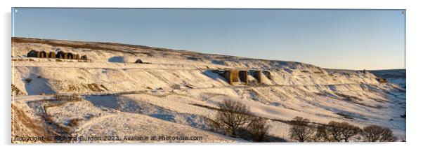 Rosedale Winter Panorama Acrylic by Richard Burdon