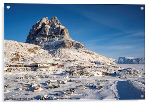 Farewell Uummannaq Acrylic by Richard Burdon