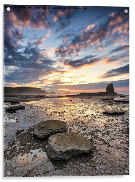  Summer Sunset at Saltwick bay Acrylic by Richard Burdon