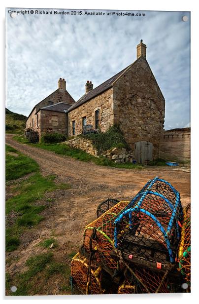  Fishermen's Cottages at Cove Acrylic by Richard Burdon