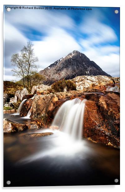  Buachaille Etive Mor Acrylic by Richard Burdon