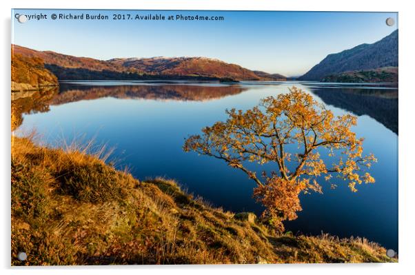 Autumn Reflections on Ullswater Acrylic by Richard Burdon