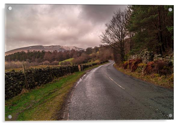  Road to the hills Acrylic by Tony Clement